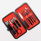 Професійний педикюрний манікюрний набір 10в1 з медичної сталі / Дорожній набір для манікюру у футлярі, фото 2