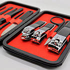 Професійний педикюрний манікюрний набір 10в1 з медичної сталі / Дорожній набір для манікюру у футлярі, фото 6