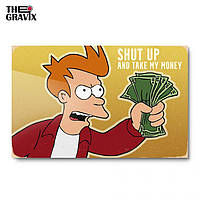Дерев'яний Постер "Simpsons - Shut Up and Take My Money" - 27 х 17 см