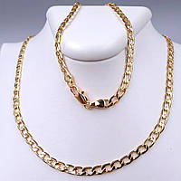 Ланцюжок Xuping. Довжина: 59,5 см. Ширина: 4 мм. Плетіння: карт'є панцирне.