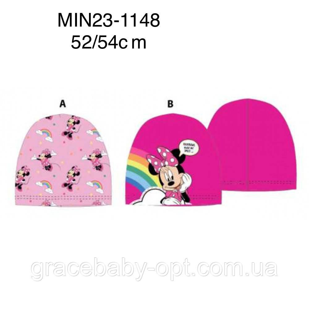 Шапки для дівчинки оптом, Disney, 52-54 см, № Min23-1148