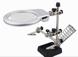 Тримач для пайки третя рука MG16129-С 90 мм збільшення 2,5-10 разів