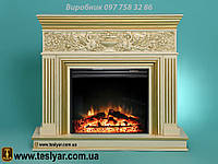 Портал під камін. Портал під електрокамін. Портал для каміна. Камінний портал. Натуральне дерево