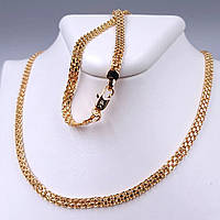 Ланцюжок Xuping. Довжина: 59,5 см. Ширина: 4 мм. Медичне золото.