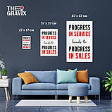 Дерев'яний Постер "Progress in Service Leads to Progress in Sales" - 27 х 17 см, фото 3