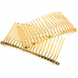 Основа для гребінця 20 зубчиків 80х37 мм Золото 1 шт.