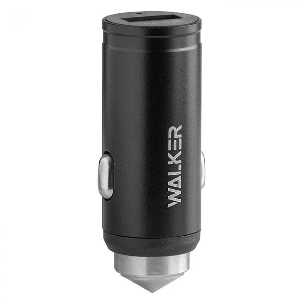 Автомобільний зарядний пристрій (адаптер) WALKER WCR-23 Qualcomm 1USB QC3.0/2.4A black, фото 1