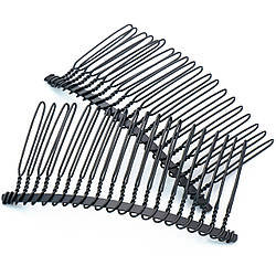 Основа для гребінця 20 зубчиків 80х37 мм Чорний 1 шт.