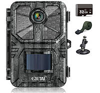 EZETAI Trail Camera 20MP 2.7K, водонепроницаемая охотничья камера, ночное видение