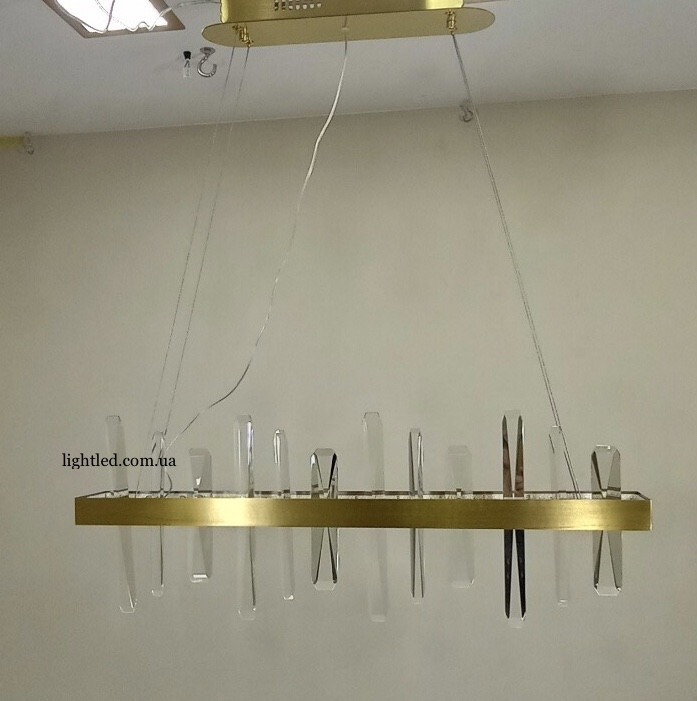 Бронзова 100см довга люстра led 90W з пультом (918-LP452 BRONZE)