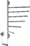 Полотенцесушитель электрический Elna Вертикаль-6 поворотный нержавеющий с терморегулятором