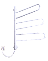 Полотенцесушитель электрический Elna Флюгер - 3 поворотный белый с терморегулятором