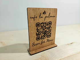 Табличка с QR кодом 110x85мм