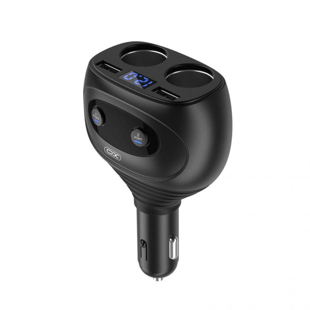 Автомобільний зарядний пристрій (адаптер) XO CC41 4в1 / 2USB / 6A black, фото 1