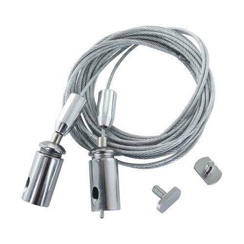 Комплект SR-U для кріплення підвісної профілю (трос 1м + кліпси за 2шт.), фото 1