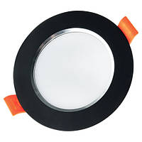 Світильник світлодіодний Biom DF 6Вт чорний круглий, Нейтральний світло 5000К