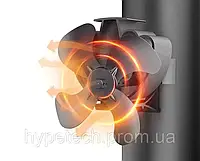 Вентилятор для камина буржуйки + термометр магнитный
