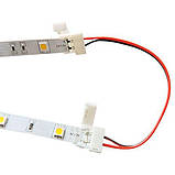 Конектор для світлодіодних стрічок  OEM шириною 8мм 2joints wire (провід-2 затискача), фото 2