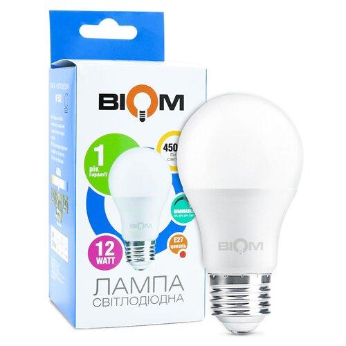 Лампочка світлодіодна E27 12W 4500К (білий нейтральний). Biom BT-532 switch dimmable