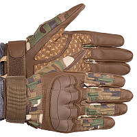 Перчатки тактические с закрытыми пальцами Military Rangers (цвета в ассортименте) Мультикам