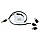 Кабель для зарядки "Равлик" Чорно-білий, зарядка Type-C/Micro USB/Lightning кабель рулетка 90 см, фото 6