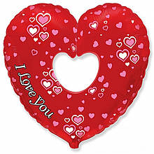 Фольгована кулька міні-фігура Серце I love You 24х31 см Flexmetal