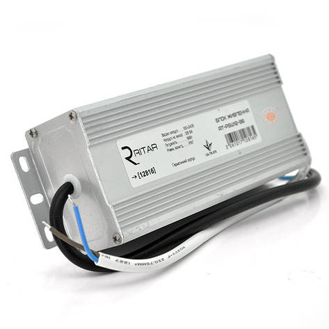 Імпульсний блок живлення герметичний Ritar RTPSW12-96 12 В 8 А (96 Вт) IP67 (182*82*48) 0,74 кг (172*67*44), фото 2
