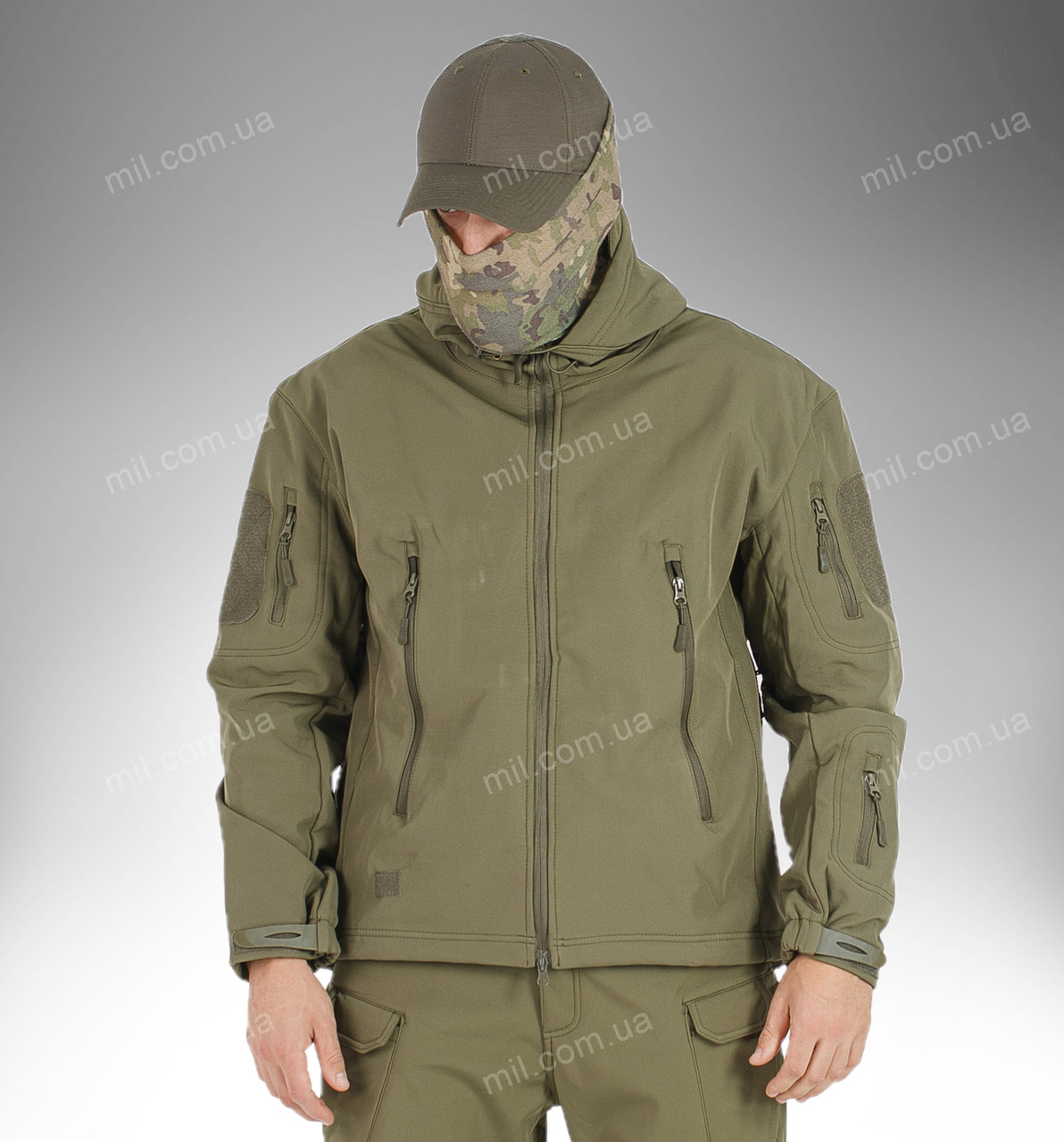 Демісезонна тактична куртка Soft Shell Silver Knight Windstoper НГУ (khaki)
