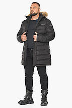 Чорна куртка чоловіча з вітрозахисним клапаном модель 49718 50 (L), фото 3