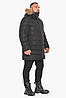 Чорна куртка чоловіча з вітрозахисним клапаном модель 49718 50 (L), фото 6