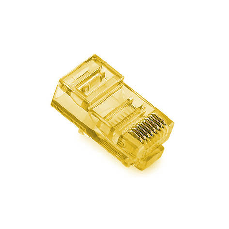 Коннектор Merlion RJ-45 8P8C UTP Cat-5 (100 шт/уп.) Q100 Yellow, фото 2