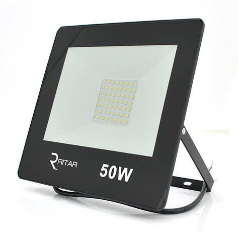 Прожектор SLIM LED RITAR RT-FLOOD50A, 50W, 56xSMD2835, IP65, 4000Lm, 6500K (100%), PF>0.9 Ra>70,, фото 2