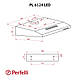 Витяжка кухонна настінна плоска Perfelli PL 6124 I LED, нержавіюча сталь шириною 60 см, фото 2