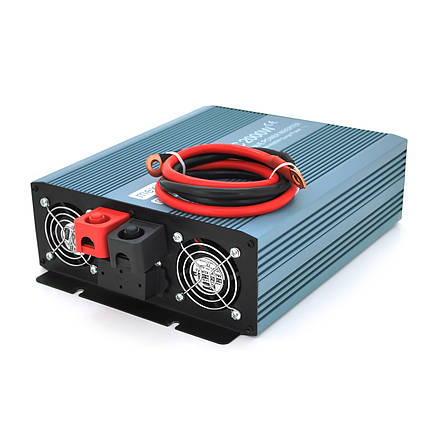 Інвертор напруги Mexxsun MXS-2000, 24V/220V, 2000 W з модифікованою синусоїдою, 2 Shuko, клемні дроти,, фото 2
