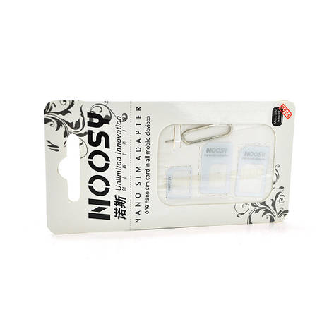 Перехідник для SIM-карток NOOSY 3 в 1, micro-nano, micro-sim, nano-sim, Black, фото 2