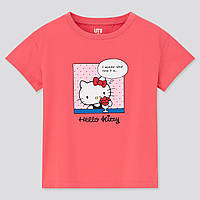 Футболка Uniqlo KITTY 9-10 лет рост 134-140 коралловая (435638)