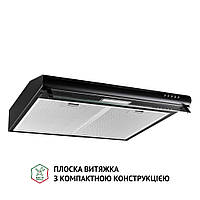 Черная кухонная вытяжка Perfelli PL 6144 BL LED, плоская стандартная, под навесной шкаф, шириной 60 см