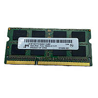 Оперативна пам'ять для ноутбука Micron DDR3L SODIMM 4GB 2Rx8 PC3L-10600S MT16KTF51264HZ-1G4M1 Б/У
