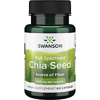 Насіння Чіа в капсулах 400 мг 60 капсул / Chia Seed Swanson USA