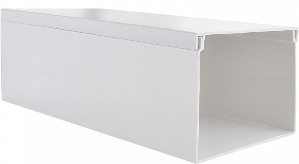 Короб АСКО-УКРЕМ 100х100 мм, довжина 2000 мм, вогнестійкий PVC, IP 40