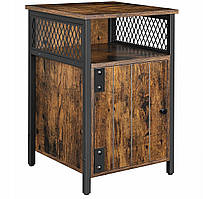 Тумба приліжкова Х82 у стилі лофт Коричнева