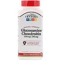 Глюкозамин & Хондроитин 250 мг/200 мг, 21st Century, Original Strength, 120 капсул MS