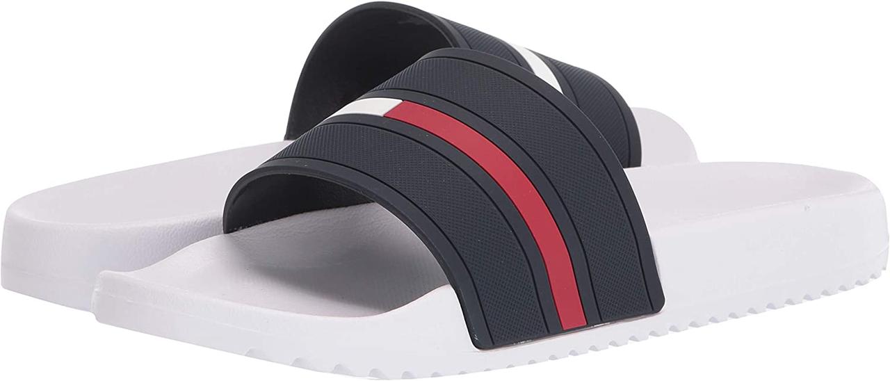Шльопанці чоловічі Tommy Hilfiger з логотипом 46 (12 US) 29,5 см Синій/Білий 1159829193
