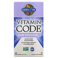 Сырые витамины для беременных, RAW Prenatal, Vitamin Code, Garden of Life, 30 вегетарианских капсул MS