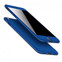 Противоударный чехол MakeF 360° + стекло 9Н на Iphone 7 plus/8 plus Blue (HbP050431) MS