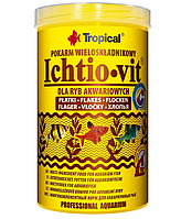 Сухий корм для акваріумних риб Tropical у пластівцях "Ichtio-Vit" 200гр (для всіх акваріумних риб)