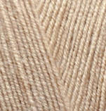 Alize LANAGOLD 800 (Лана Голд 800) № 585 камінь (Пряжа, нитки для в'язання напіввовна), фото 2