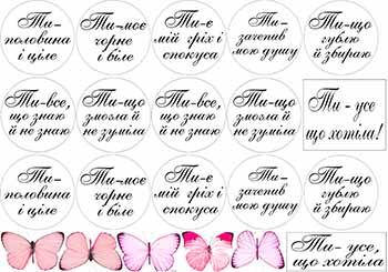 Вафельна картинка Ти-все, що хотіла А4, 20х30 см