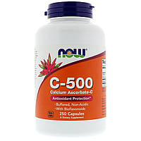 Аскорбат кальция C-500, Calcium Ascorbate Capsules, Now Foods, 250 капсул MS