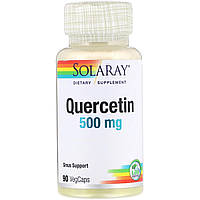 Кверцетин, Quercetin, Solaray, 500 мг, 90 вегетарианских капсул MS